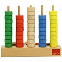Goula Abacus Ábaco vertical madera- multicolor (51050) - color-modelo surtido